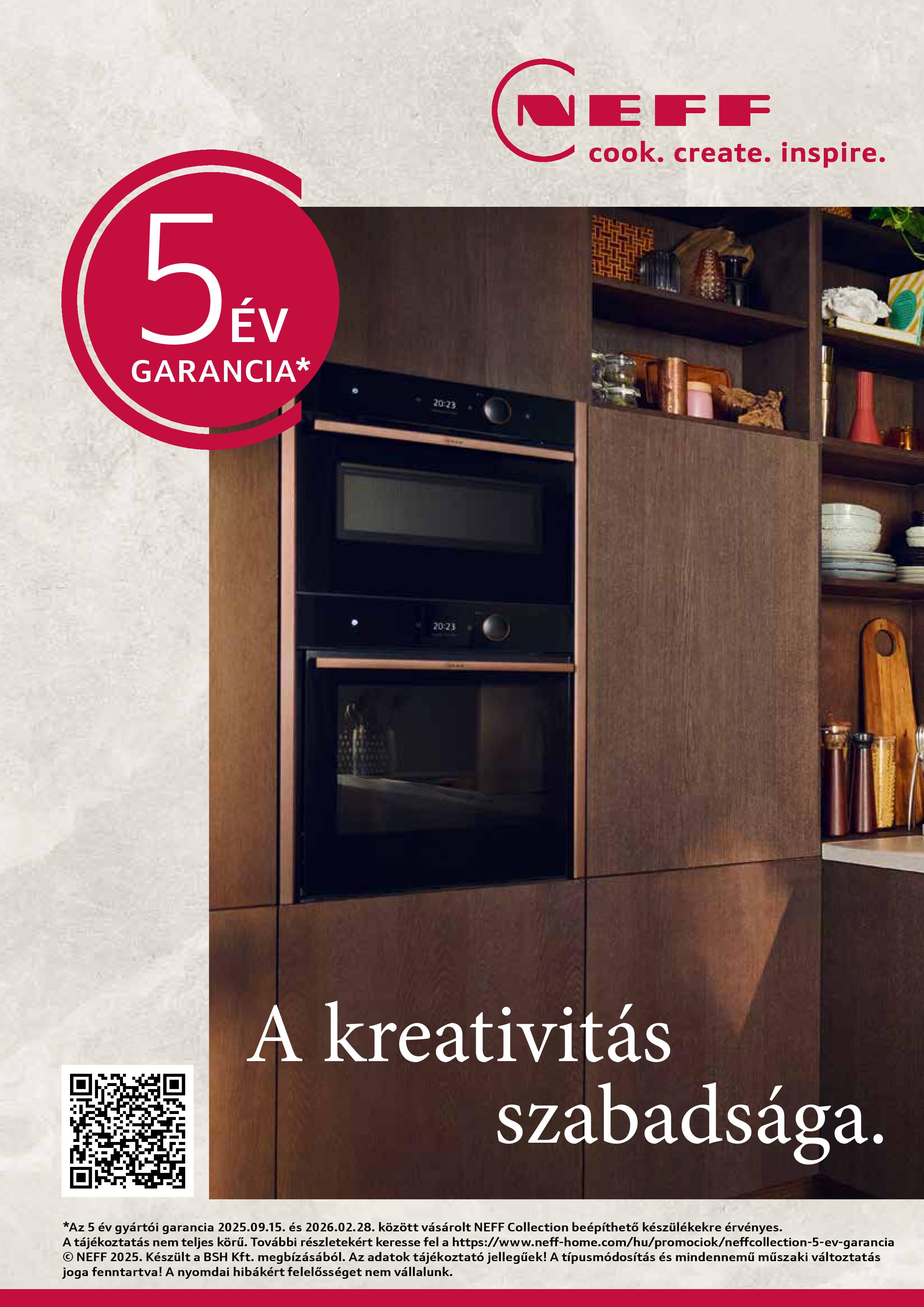 Öt év garancia a NEFF Collection készülékekre